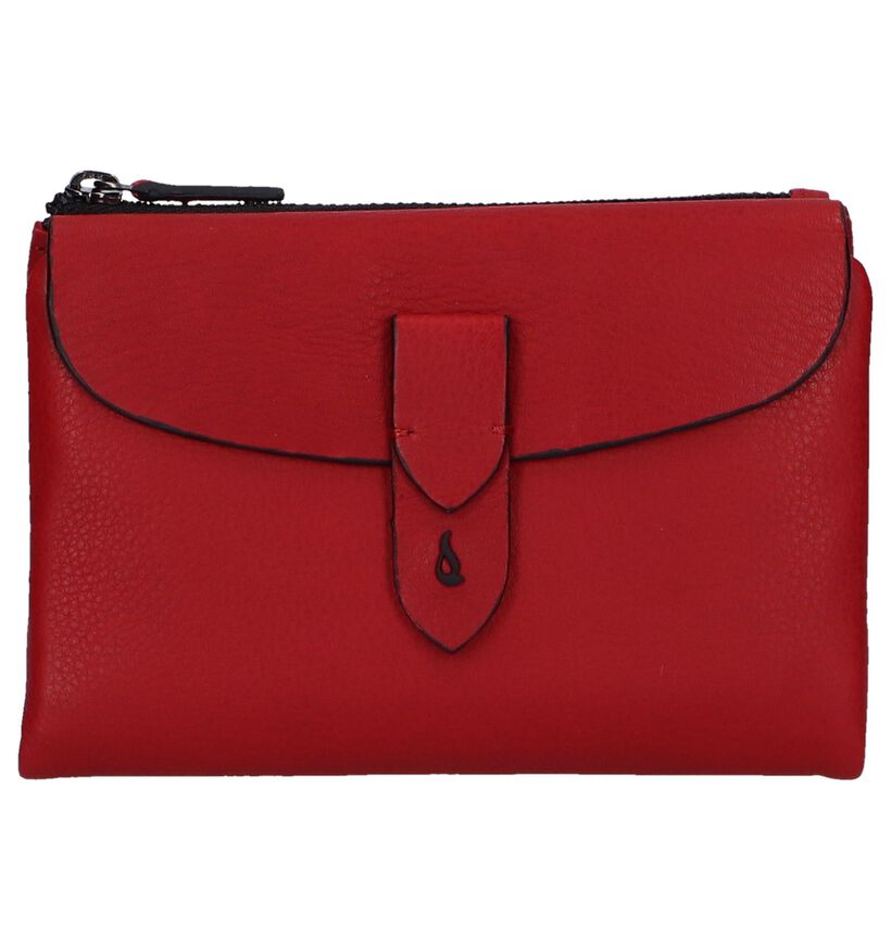 Abbacina Merlera Porte-monnaie à rabat en Rouge en cuir (252099)