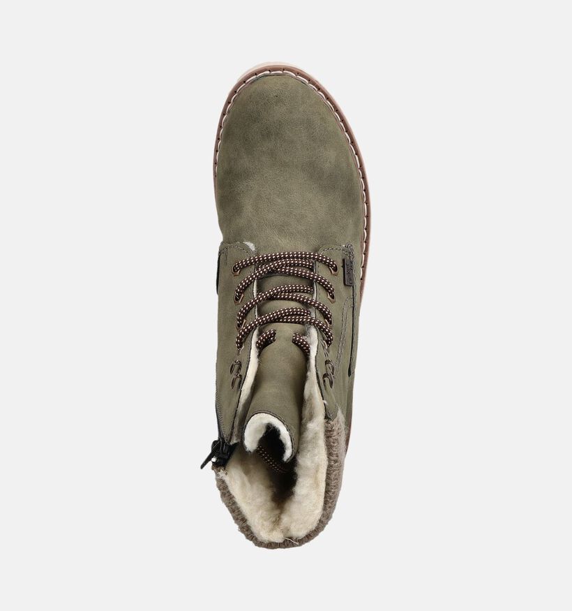 Rieker Kakigroene Boots met Veters voor dames (379961) - geschikt voor steunzolen