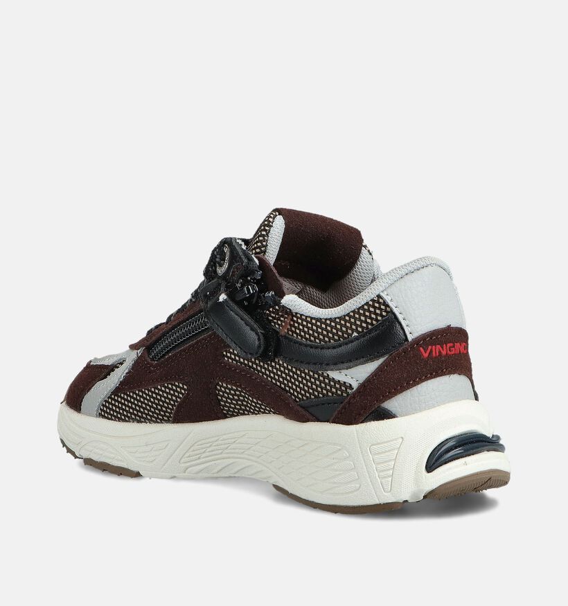 Vingino Chaussures à fermeture éclair/lacets en Marron pour filles, garçons (364644) - pour semelles orthopédiques