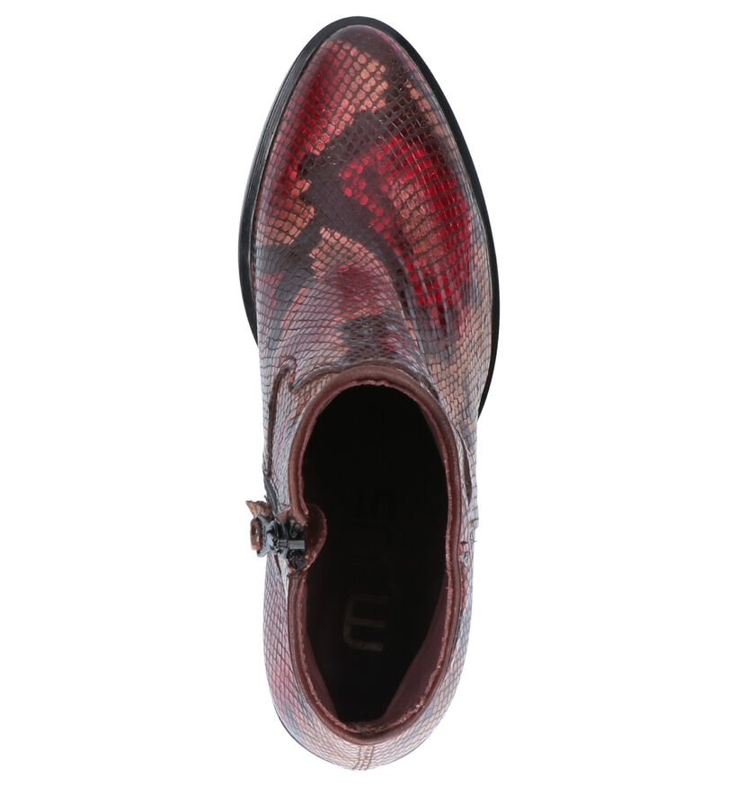 Mjus Santiags en Rouge foncé en cuir (262390)