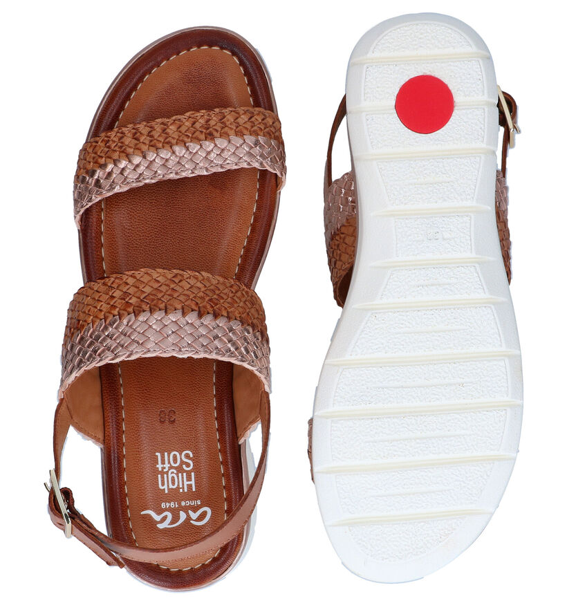 Ara Kreta Cognac Sandalen in leer (288976)