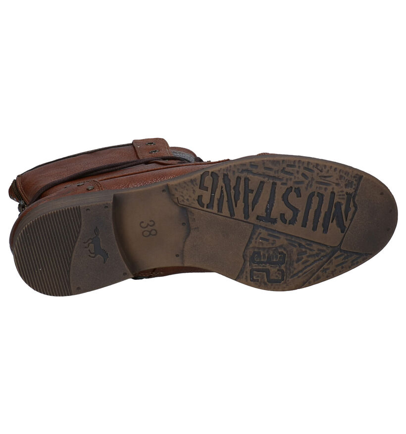 Mustang Bottines en Cognac en simili cuir (294328)