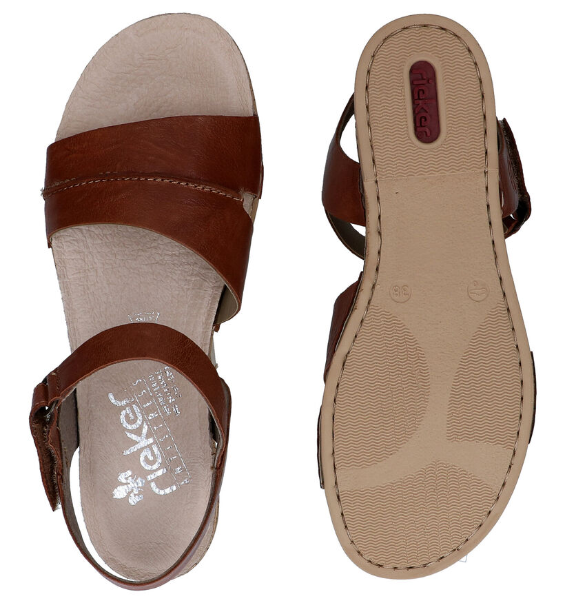 Rieker Bruine Sandalen in leer (288201)