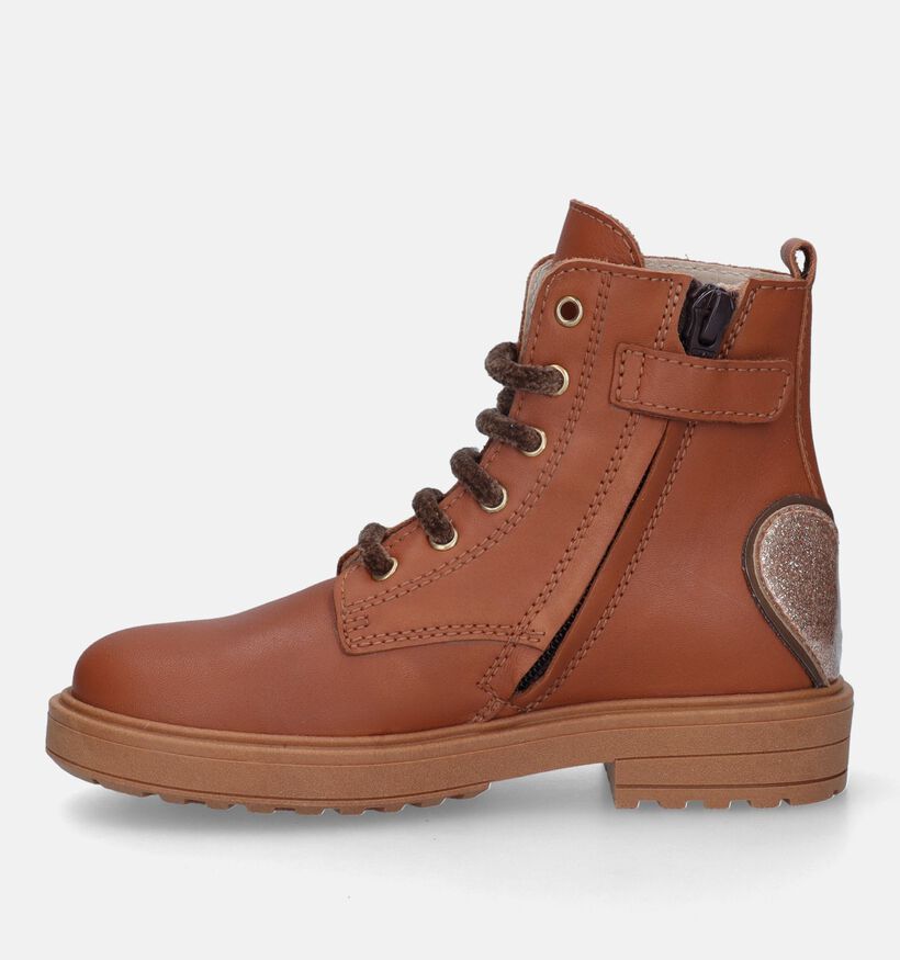 Beberlis Cognac Veterboots voor meisjes (331449)