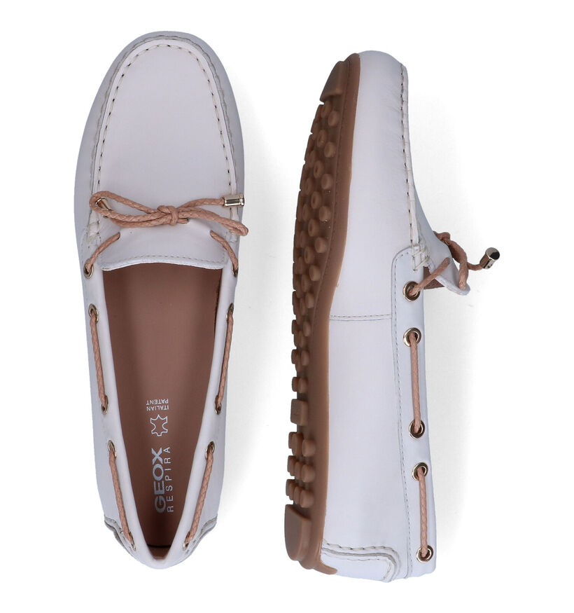 Geox Mocassins en Écru en cuir (311164)