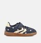 Milo & Mila Blauwe/Gele Sneakers voor meisjes (366030)