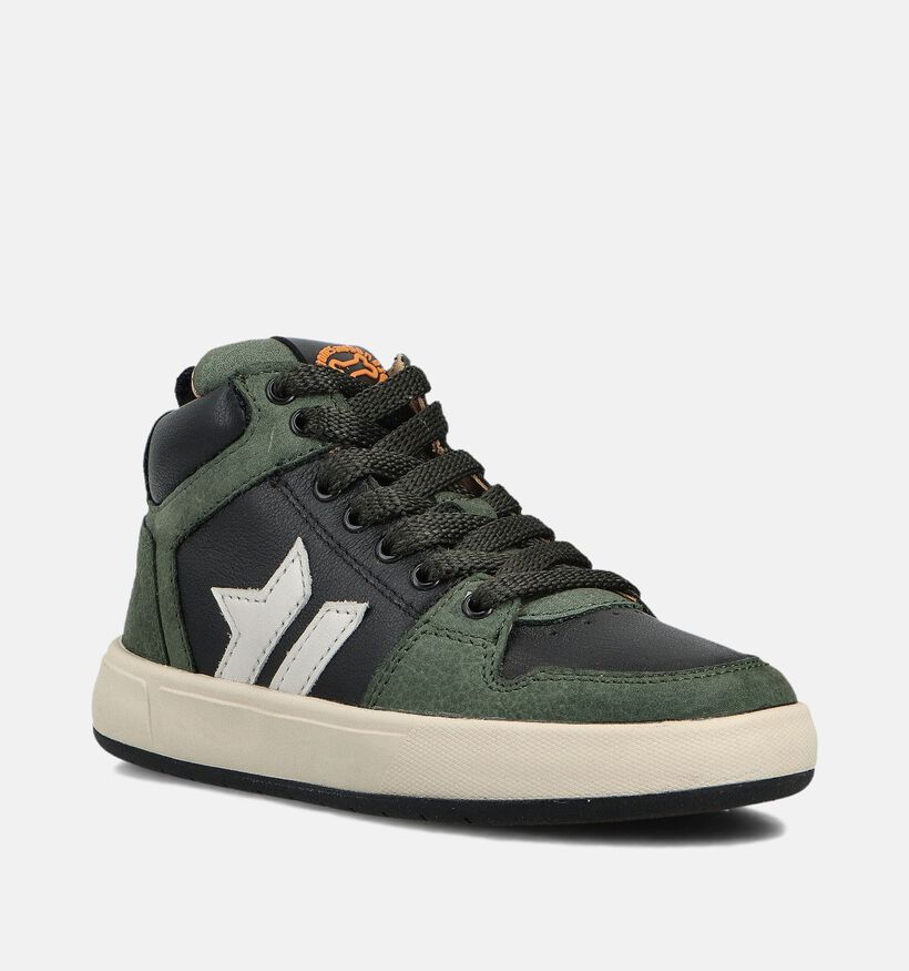 STONES and BONES Panky Groene Hoge Schoenen voor jongens (362041) - geschikt voor steunzolen