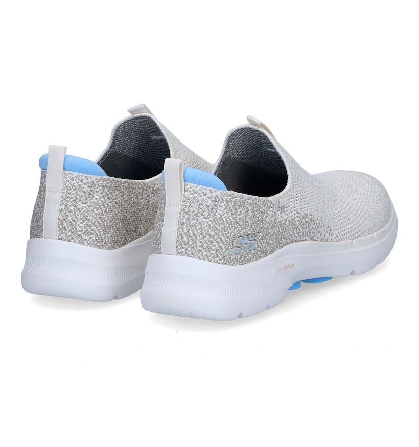 Skechers Go Walk 6 Glimmering Baskets Slip-on Bleu en textile (321376)