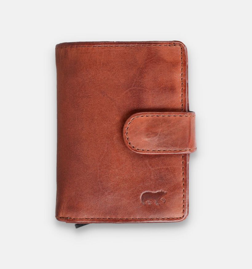 Bear Design Porte-monnaie zipp&eacute; en Cognac pour femmes, hommes (375825)