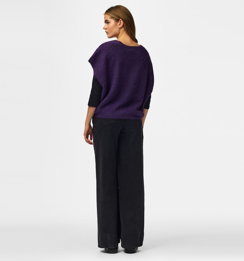 Pieces Allie Acai Melange Pull en Violet pour femmes (379325)