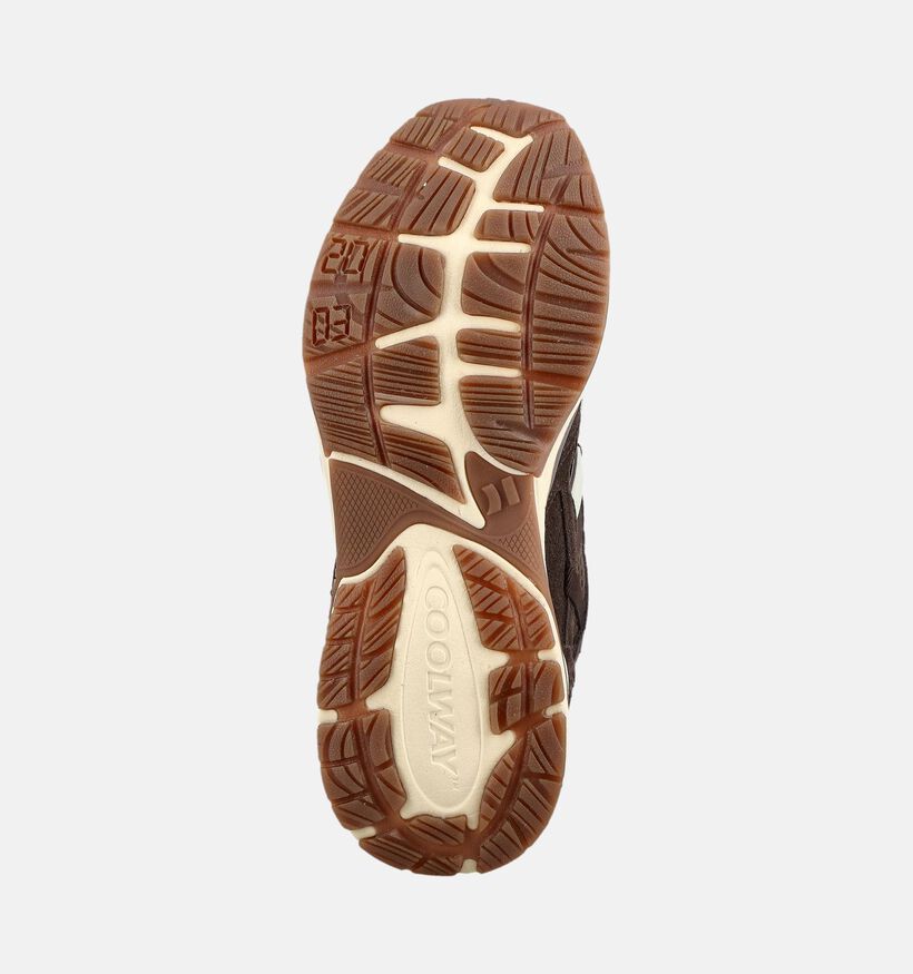 Coolway 2003 Baskets en Brun fonc&eacute; pour femmes (379809) - pour semelles orthop&eacute;diques