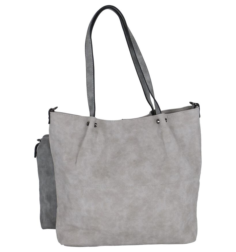 Emily & Noah Grijze Bag in Bag Shopper Tas in kunstleer (284365)