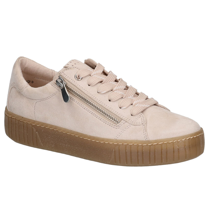 Youh! Beige Veterschoenen in stof (265848)