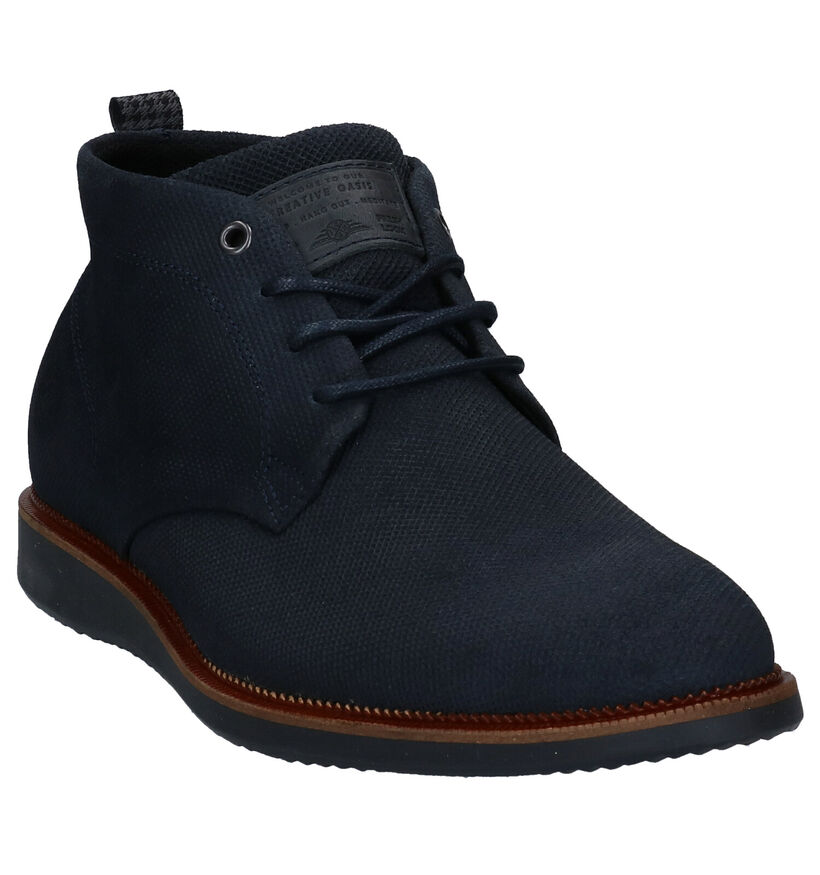 Bullboxer Blauwe Hoge Schoenen in nubuck (276958)