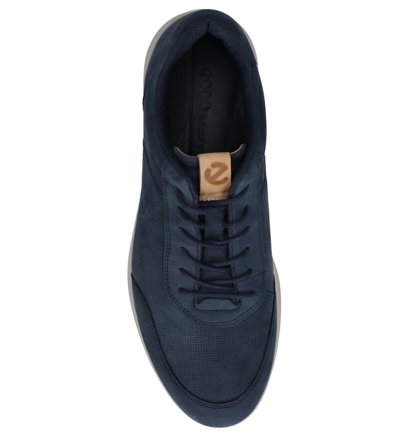 Blauwe Casual Veterschoenen ECCO Aquet in nubuck (246272)