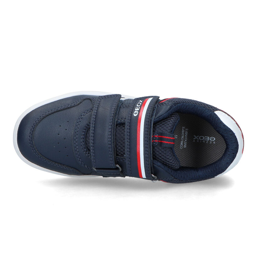Geox Arzach Chaussures à scratch en Bleu pour garçons (351654) - pour semelles orthopédiques