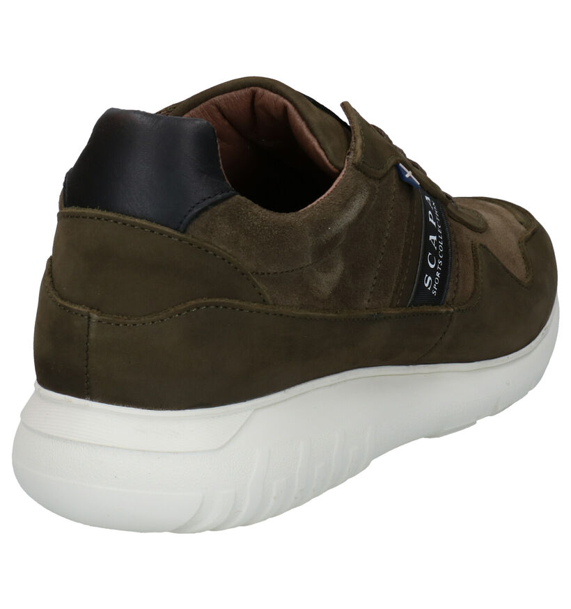 Scapa Kaki Veterschoenen in nubuck (281333)