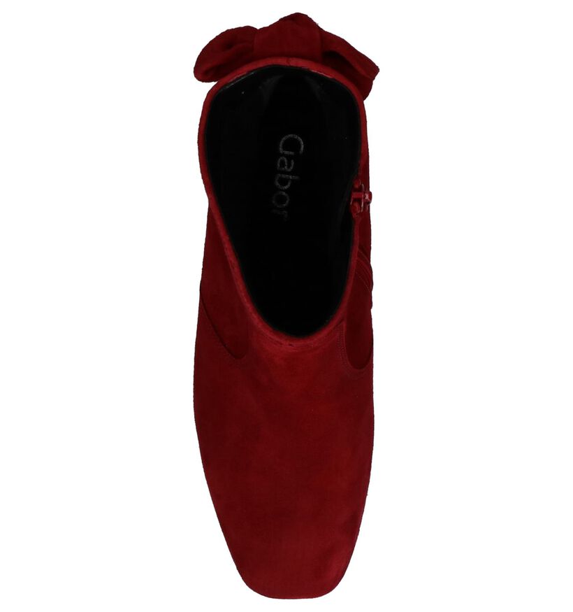 Gabor Bottillons en Rouge foncé en daim (231356)