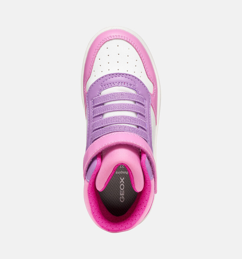 Geox Washiba Baskets montantes en Rose pour filles (376254) - pour semelles orthop&eacute;diques