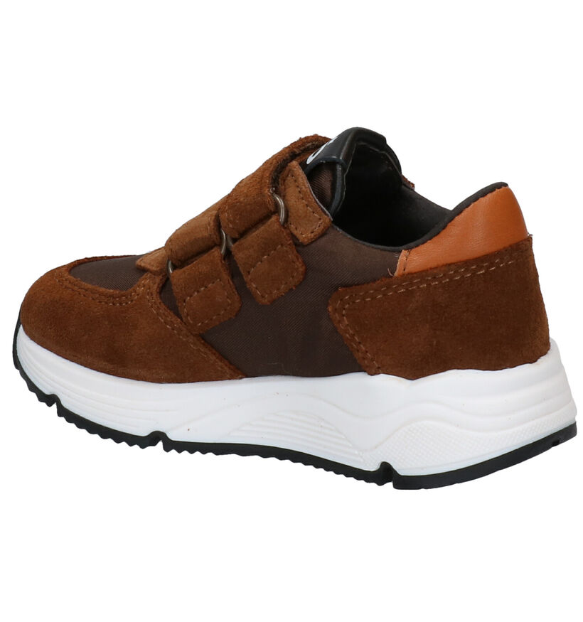 Pinocchio Cognac Velcroschoenen in stof (281634)