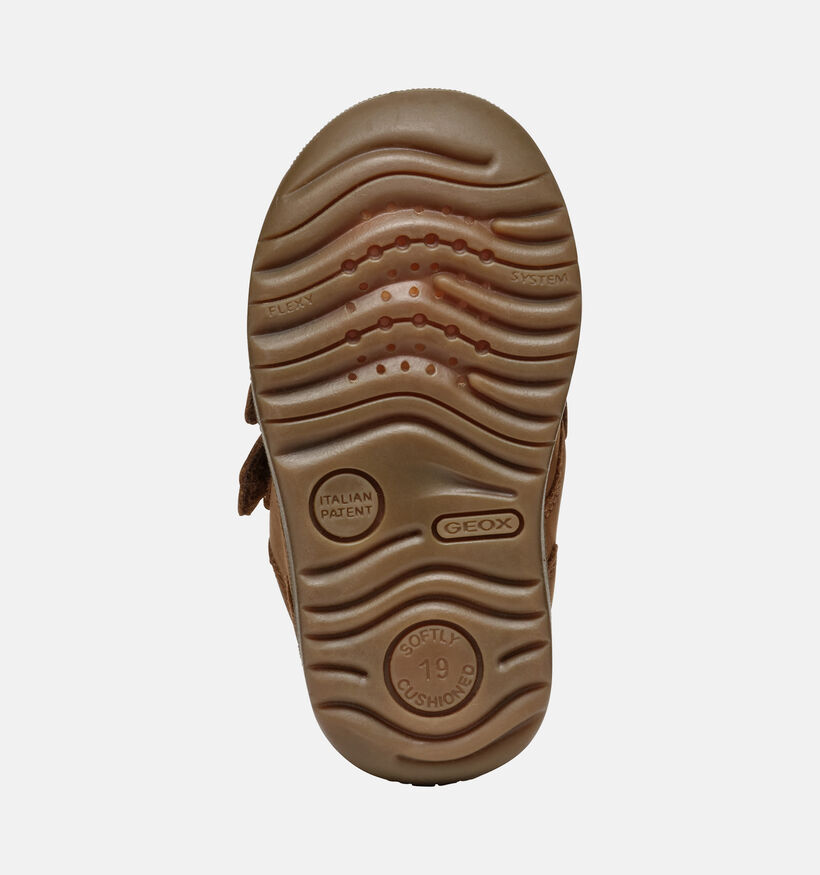 Geox Macchia Boy Bruine Babyschoenen met Velcro voor jongens (377744) - geschikt voor steunzolen