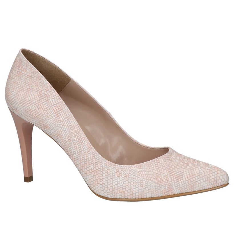 Lichtroze Pumps met Slangenprint Giulia , , pdp