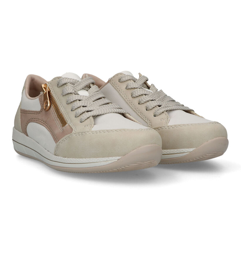 Rieker Beige Sneakers voor dames (320328) - geschikt voor steunzolen