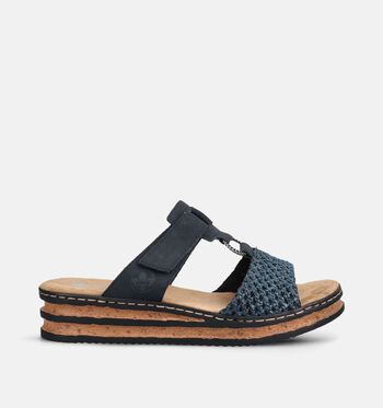 Rieker Slippers Blauw