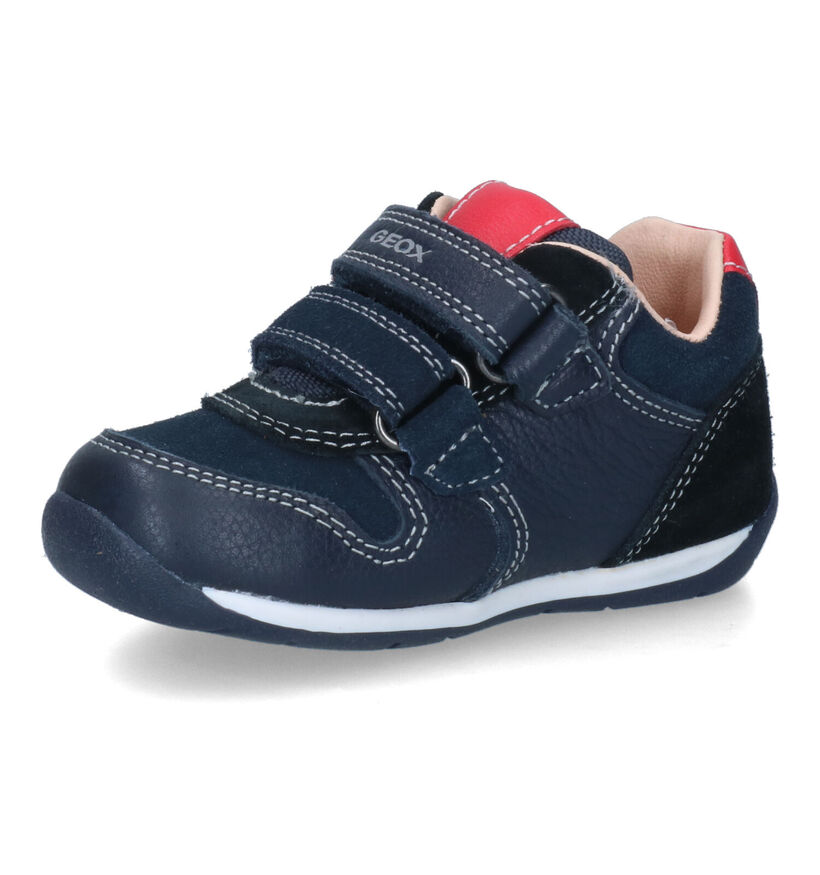 Geox Each Blauwe Babyschoentjes in daim (317563)