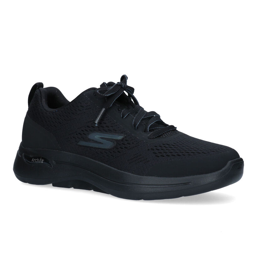 Skechers Go Walk Arch Fit Baskets en Noir pour hommes (326192) - pour semelles orthopédiques