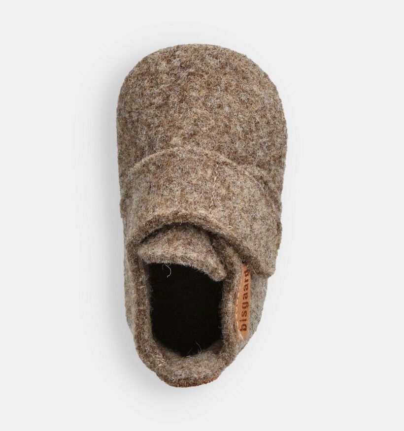 Bisgaard Baby Wool Bruine Pantoffels voor jongens, meisjes (364805)