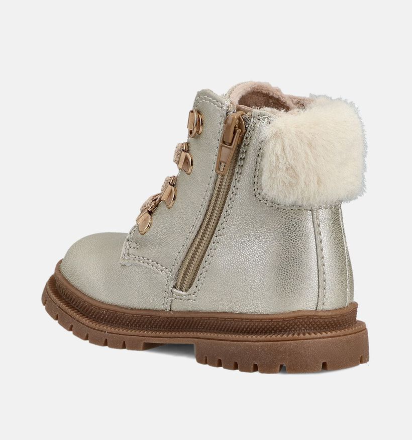 SJ Gouden Veterboots voor meisjes (362939) - geschikt voor steunzolen