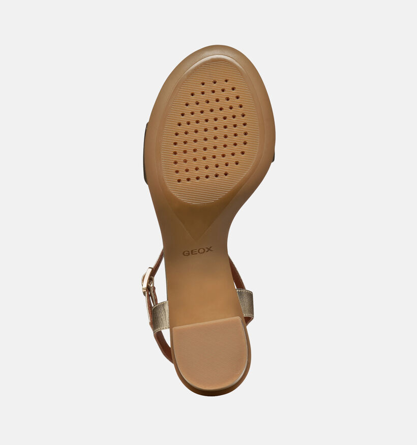 Geox Aurely Gouden Sandalen met blokhak voor dames (353768)
