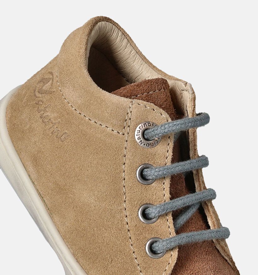 Naturino Cocoon Suede Bruine Babyschoentjes voor meisjes, jongens (355489) - geschikt voor steunzolen