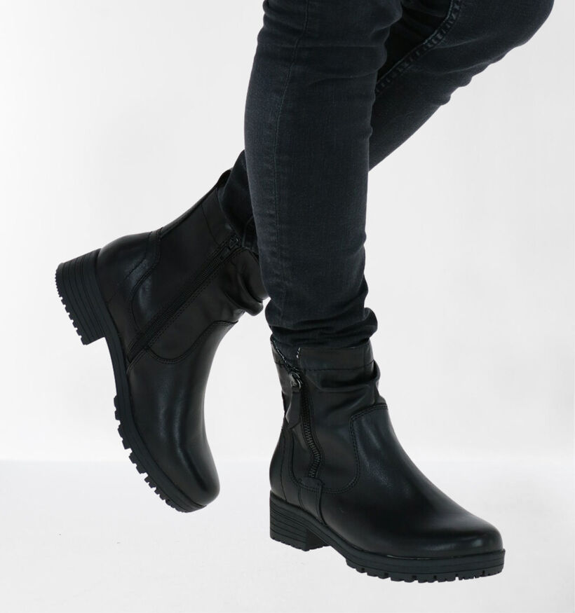 Jana Zwarte Boots in leer (280905)