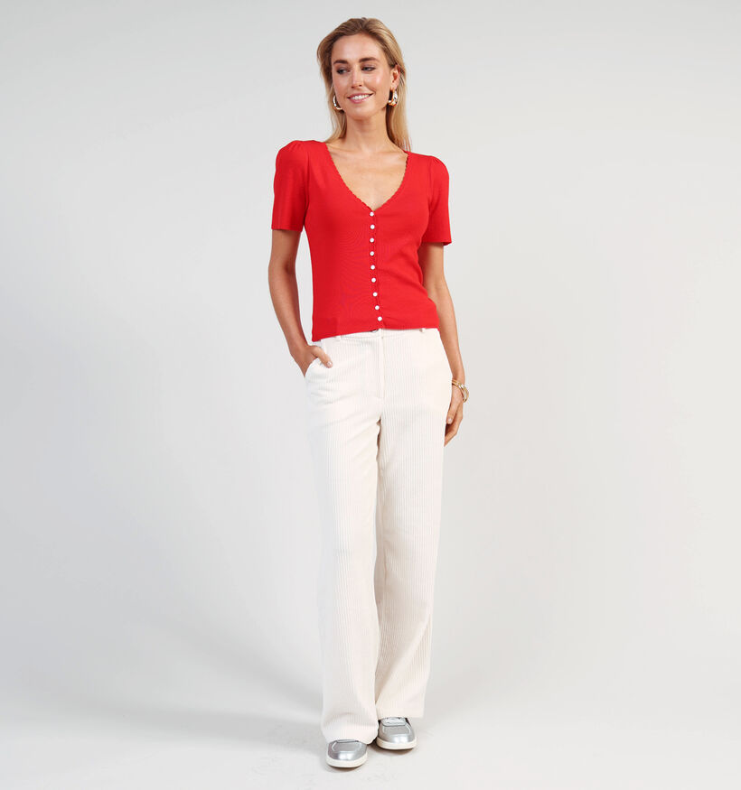 Pieces Juline Knit Rode Cardigan voor dames (362263)