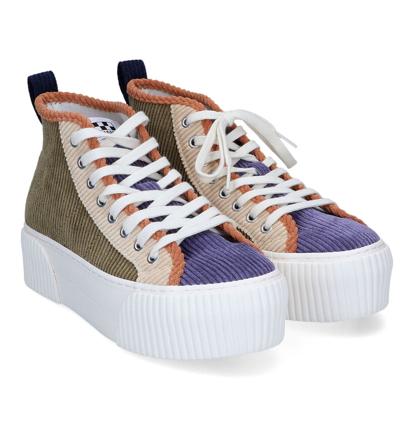 No Name Iron Mid Baskets Hautes en Ecru pour femmes (306898) - pour semelles orthopédiques