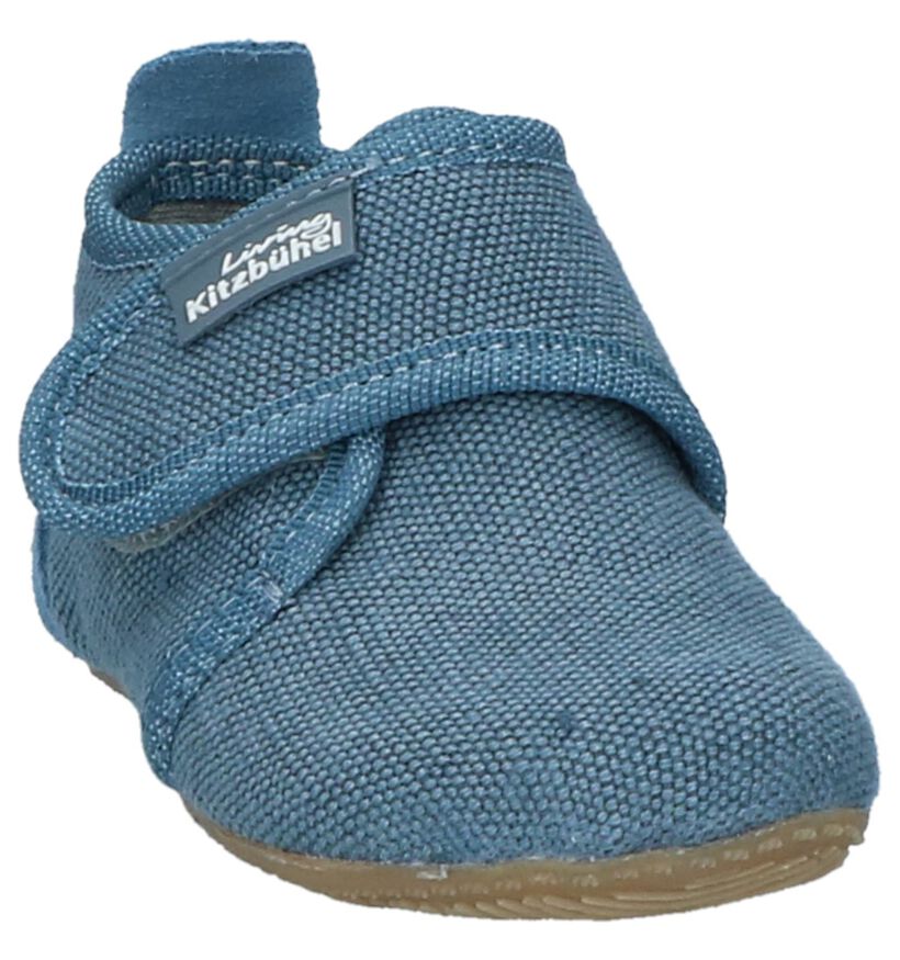 Living Kitzbühel Pantoufles fermées en Bleu clair en cuir (216021)