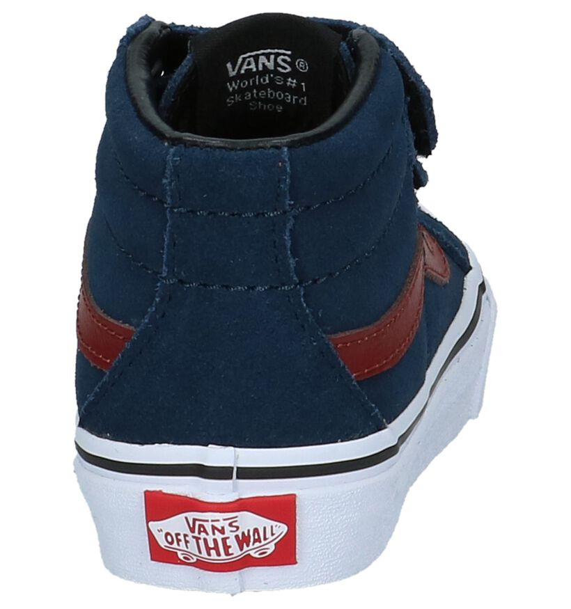 Blauwe Hoge Skate Sneakers Vans SK8 Mid Reissue in daim (207927)