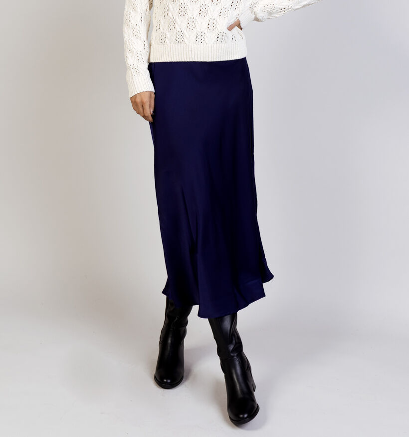 Vila Elmina Satin Jupe en Bleu pour femmes (365583)