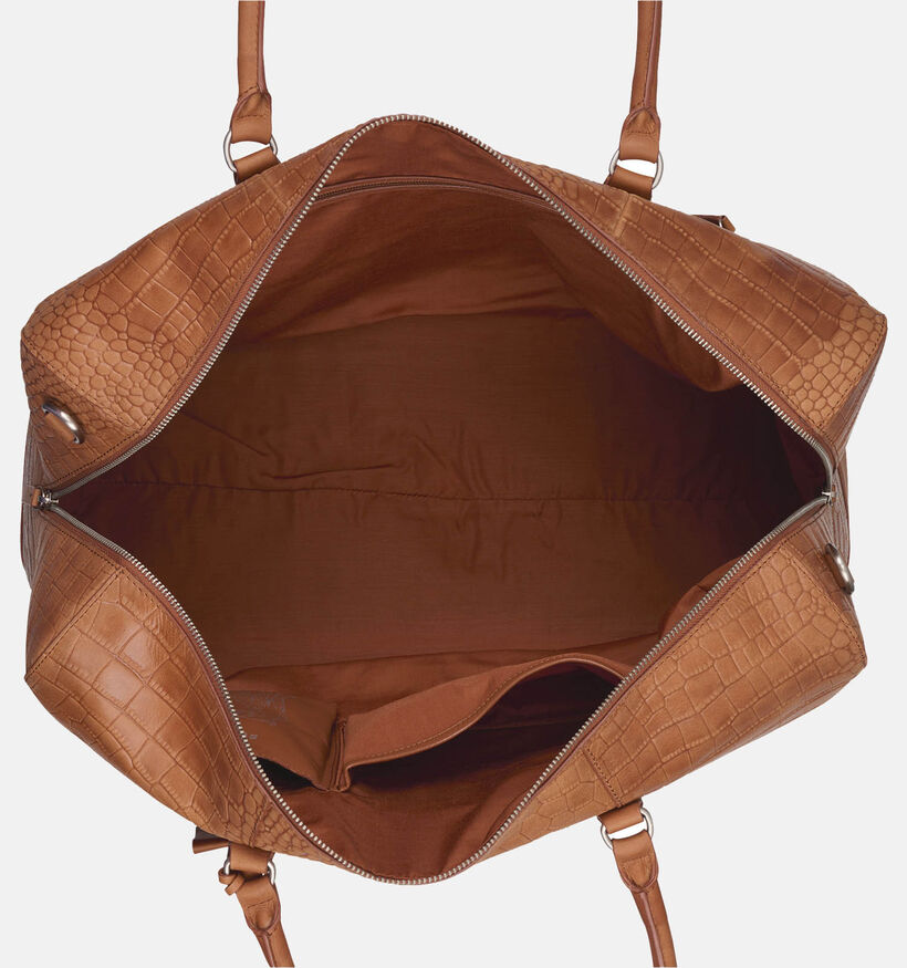 Burkely Colbie Leren Weekendtas Cognac voor dames (362980)
