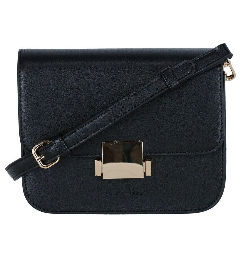 Seidenfelt Trosa Zwarte Crossbody Tas in kunstleer (288701)