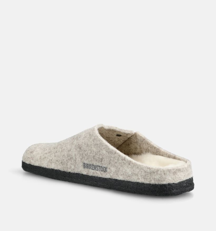 Birkenstock Zermatt Shearling Felt Beige Pantoffels voor dames (376067)