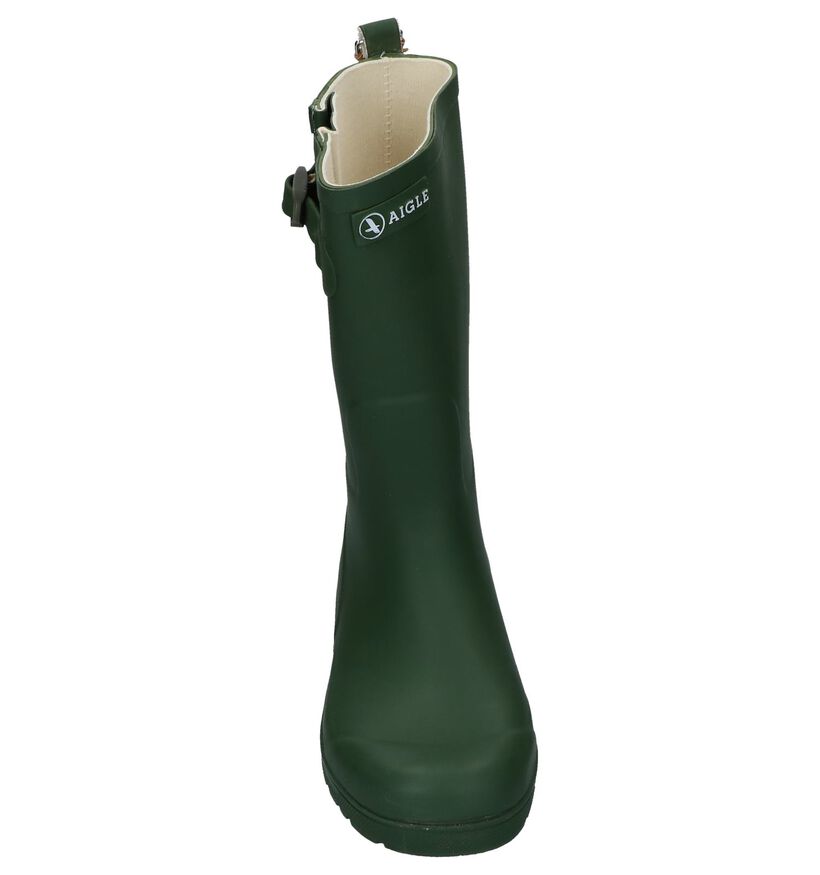 Aigle Woody Pop Bottes de pluie en Vert kaki pour filles, garçons (124211)