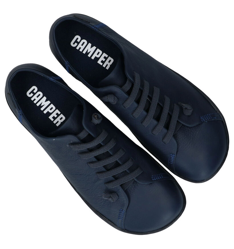 Camper Chaussures slip-on en Bleu foncé en cuir (282112)