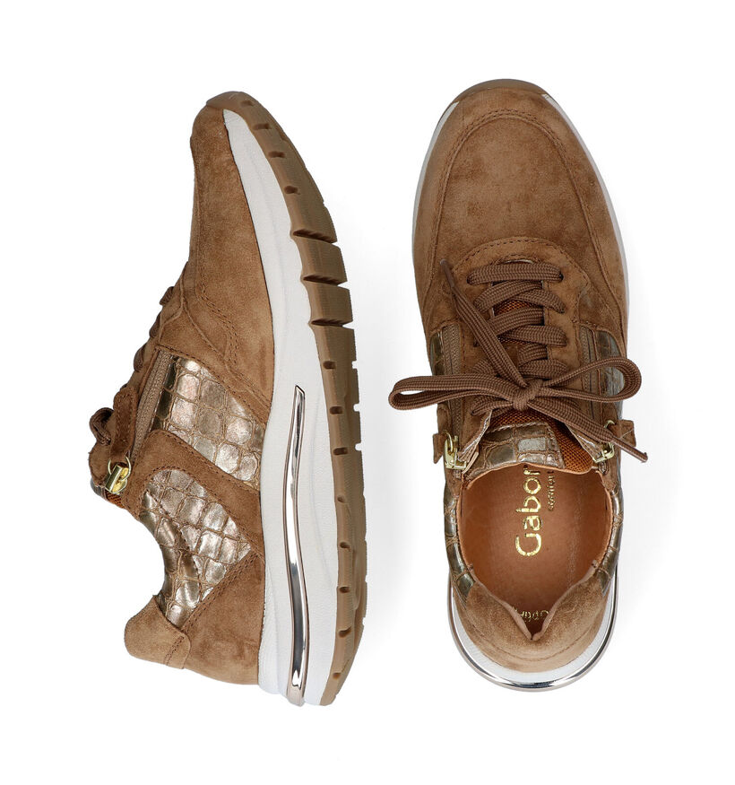 Gabor OptiFit Chaussures à lacets en Cognac en daim (297431)