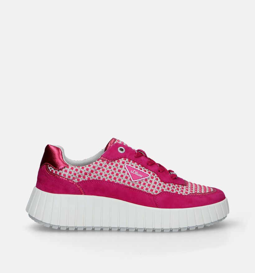 s.Oliver Baskets casual en Rose fuchsia pour femmes (337118) - pour semelles orthopédiques