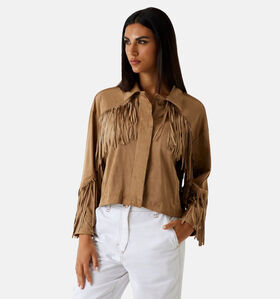 Guess Wet Sand Manteau court en Marron pour femmes (370367)