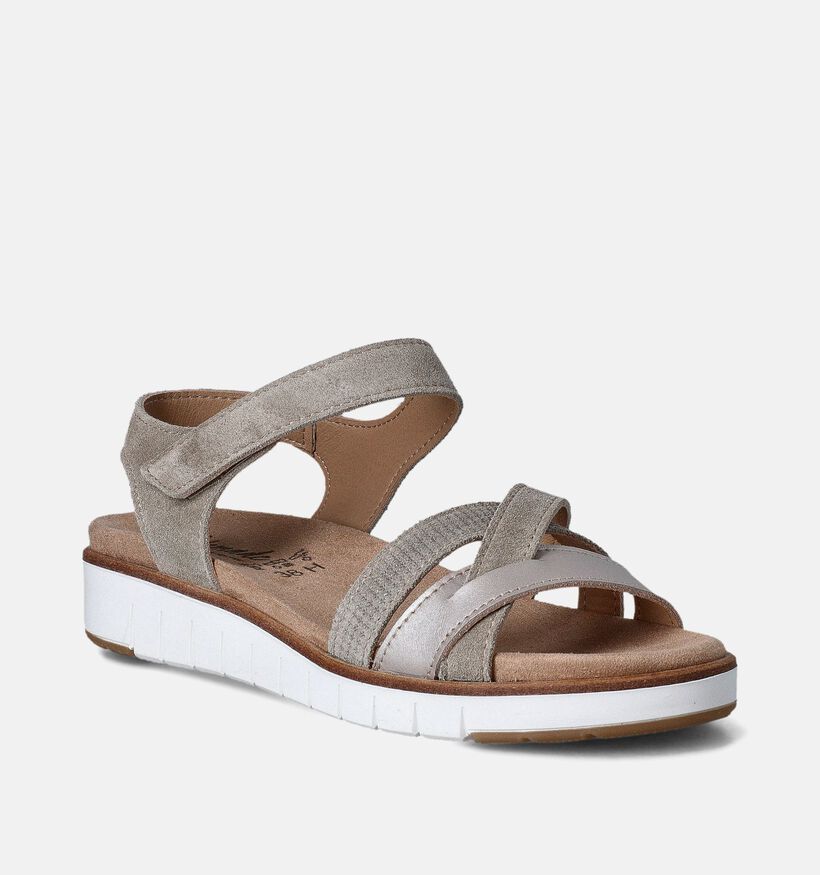 Solemade Romi Sandales pour semelles orthopédiques en Taupe pour femmes (355743) - pour semelles orthopédiques