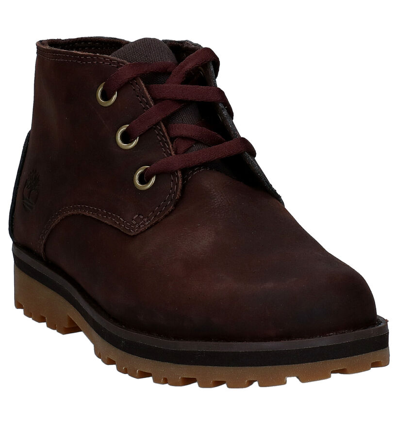 Timberland Courma Kid Zip Chukka Bottines en Brun en nubuck (293794)